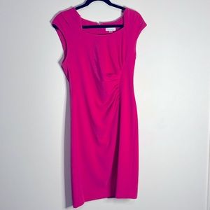 Sleeveless Calvin Klein dress size 10 with hemming on the side very flattering